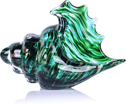 Handblown glass conch shell - handblown,
