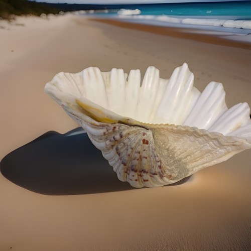 Natural seashell conch bear - natural,